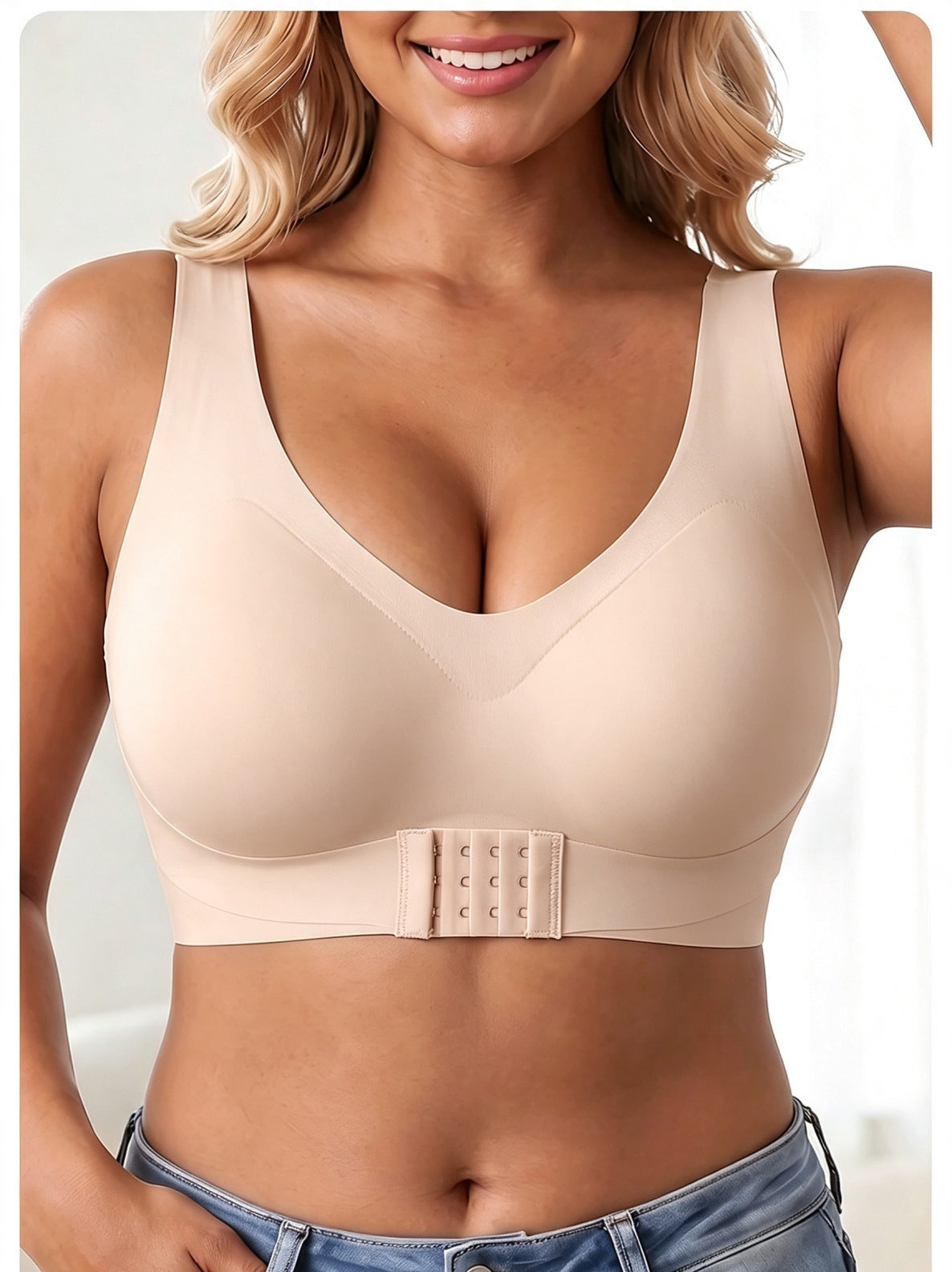 Brasier deportivo antibacterial con copas fijas y soporte