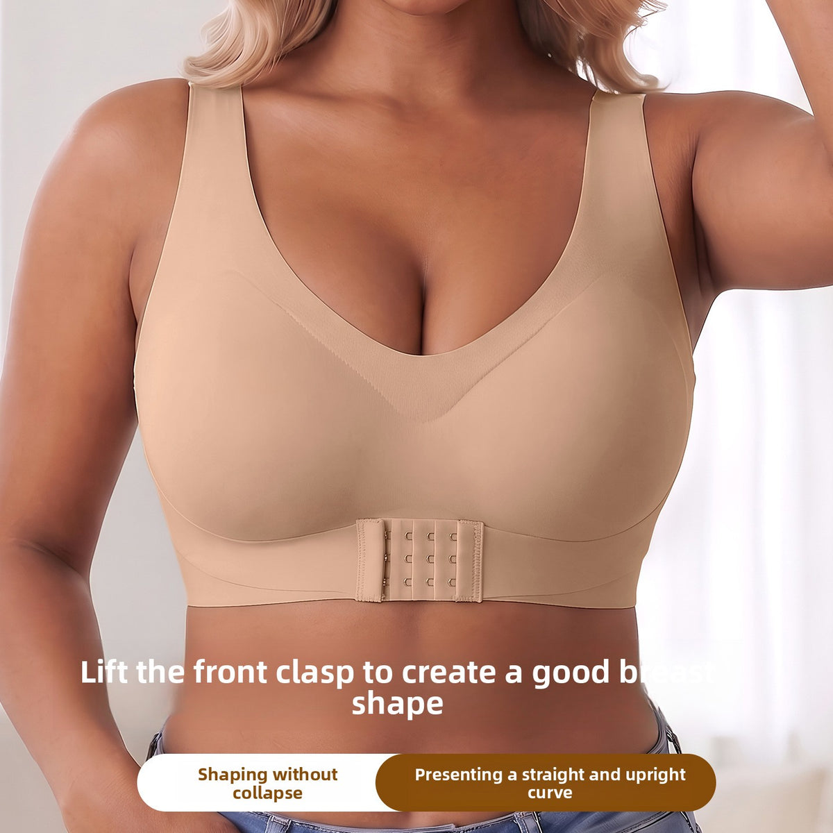 Brasier deportivo antibacterial con copas fijas y soporte