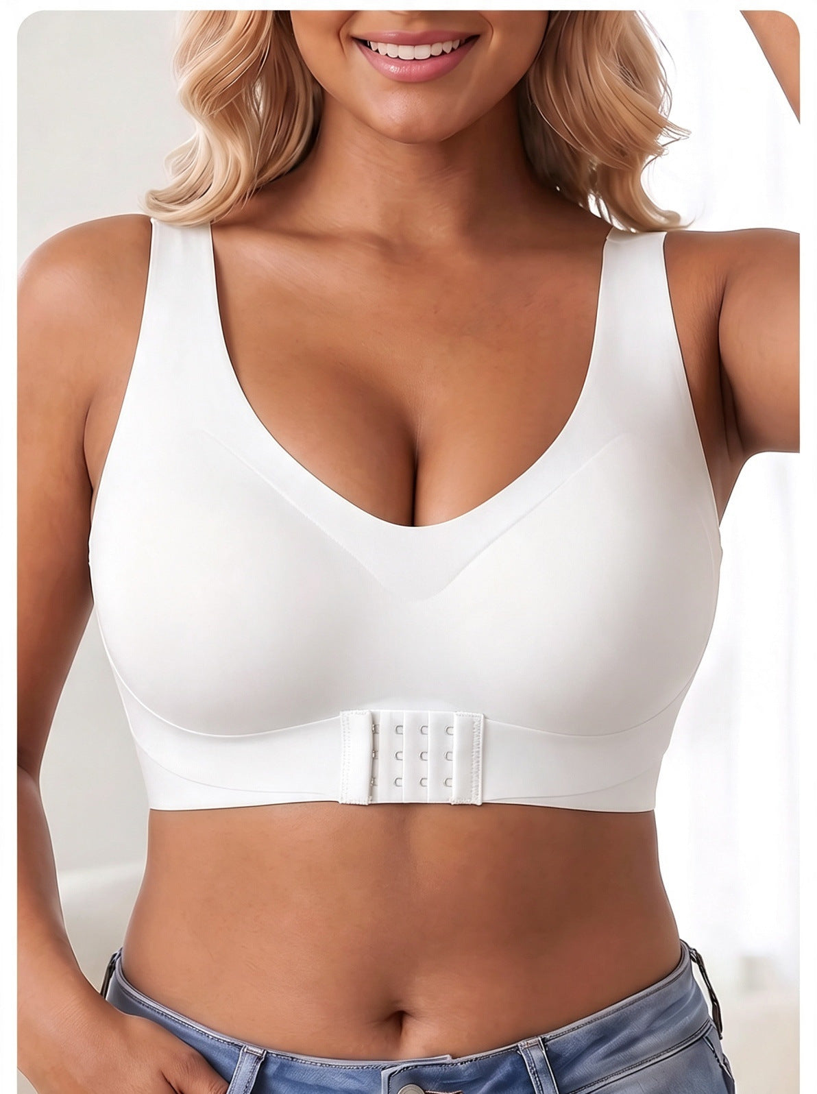 Brasier deportivo antibacterial con copas fijas y soporte